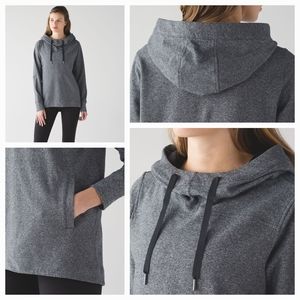 Lululemon Sz 4 Split Pullover Heathered Gray Speckled Black